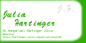 julia hartinger business card