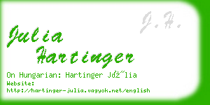 julia hartinger business card